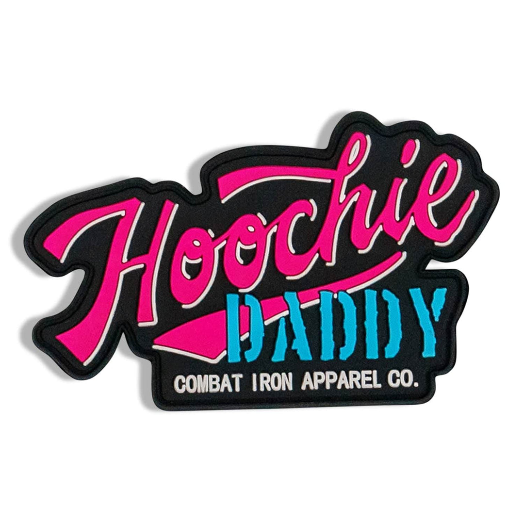 Hoochie Daddy Retro Script PVC Patch - PVC VELCRO PATCH - One Revolver Surfboards