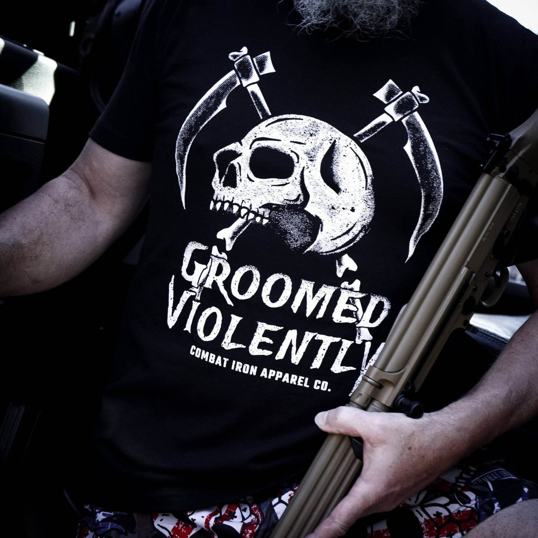 Groomed Violently Skull Men's T-Shirt - One Revolver Surfboards