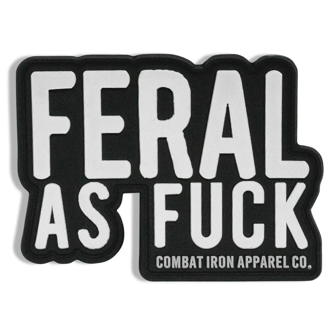 One Revolver Surfboards - Feral As Fuck Die Cut PVC Patch PVC VELCRO PATCH