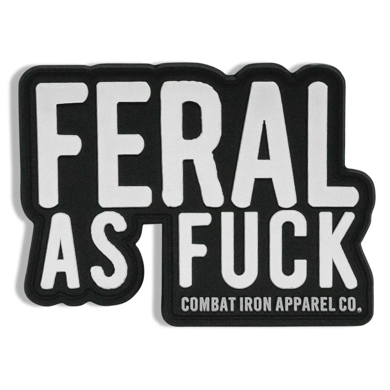 One Revolver Surfboards - Feral As Fuck Die Cut PVC Patch PVC VELCRO PATCH