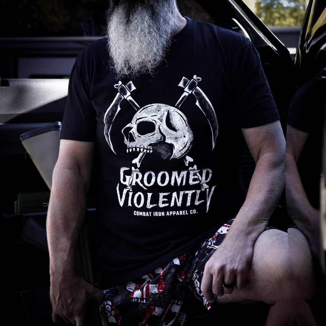 Groomed Violently Skull Men's T-Shirt - One Revolver Surfboards