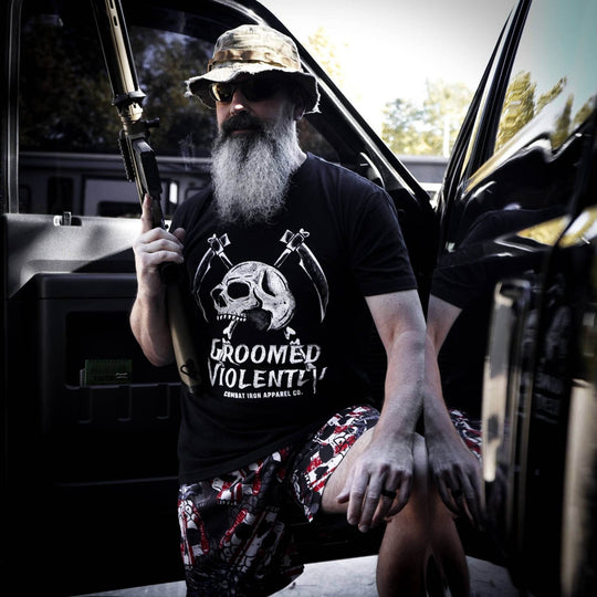 Groomed Violently Skull Men's T-Shirt - One Revolver Surfboards