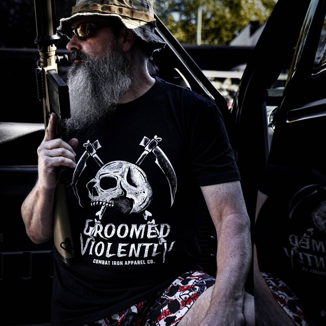 Groomed Violently Skull Men's T-Shirt - One Revolver Surfboards