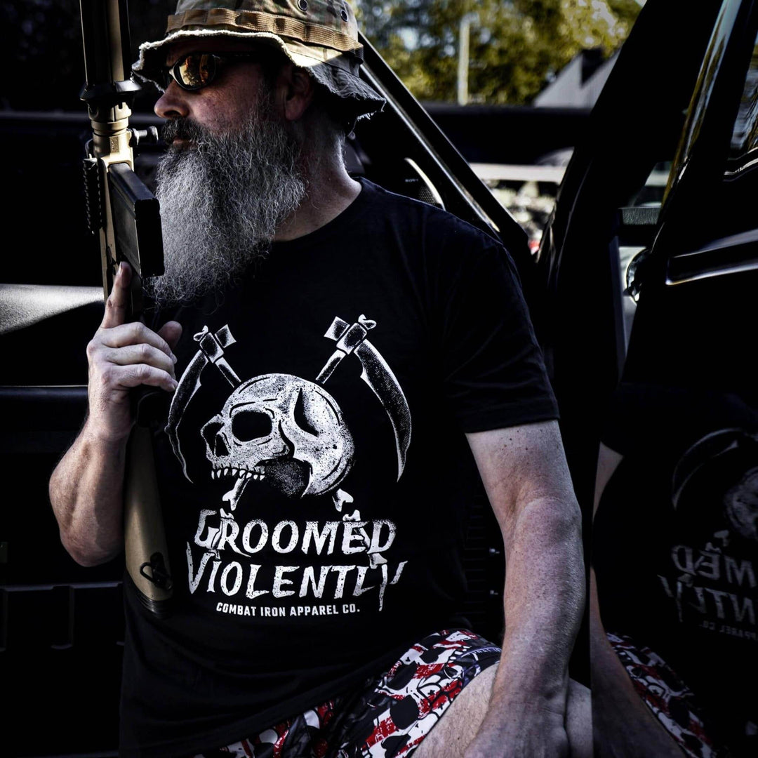 Groomed Violently Skull Men's T-Shirt - One Revolver Surfboards