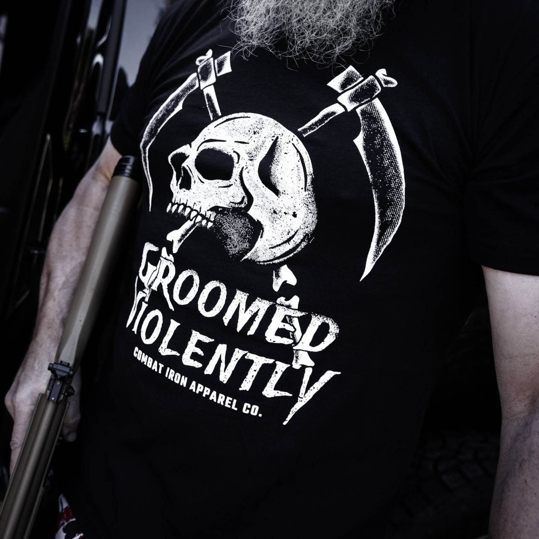 Groomed Violently Skull Men's T-Shirt - One Revolver Surfboards