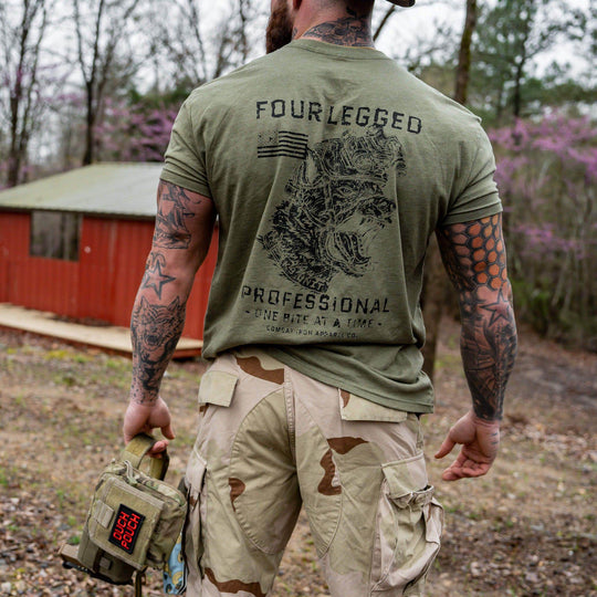 Four Legged Professional K9 Dog Training Men's T-Shirt - One Revolver Surfboards