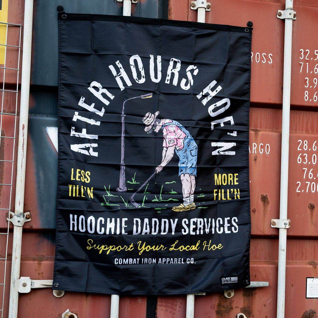 After Hours Hoe'n Hoochie Daddy Services Wall Flag - FLAG | BANNER - One Revolver Surfboards