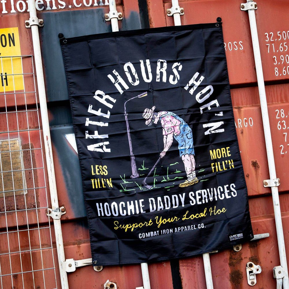 After Hours Hoe'n Hoochie Daddy Services Wall Flag - FLAG | BANNER - One Revolver Surfboards