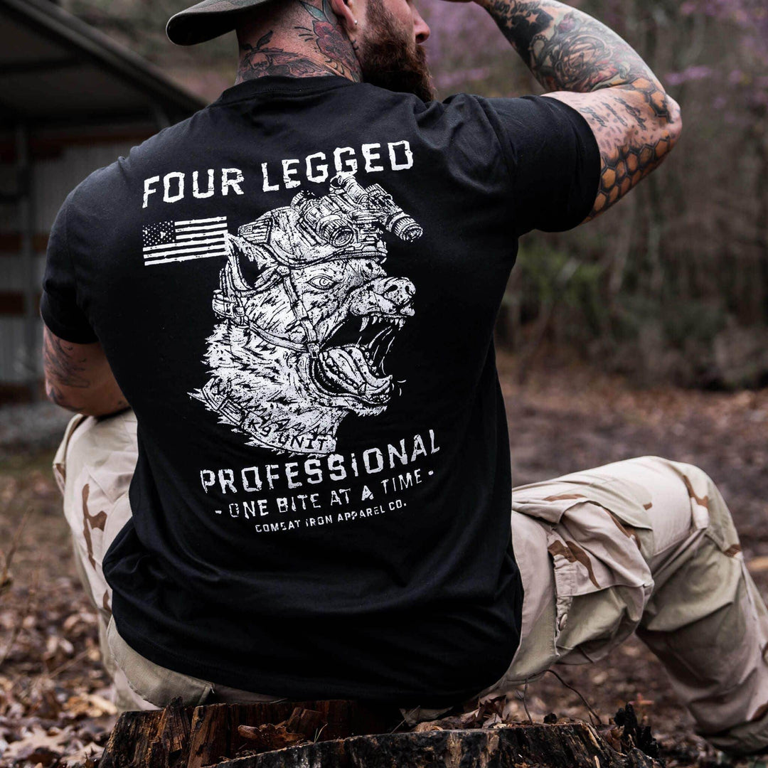 Four Legged Professional K9 Dog Training Men's T-Shirt - One Revolver Surfboards