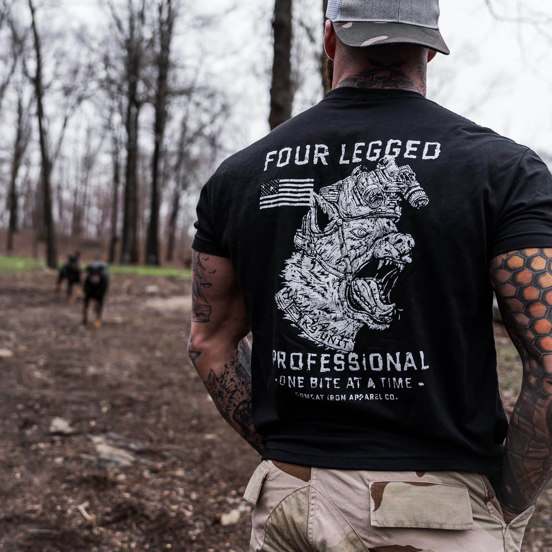 Four Legged Professional K9 Dog Training Men's T-Shirt - One Revolver Surfboards