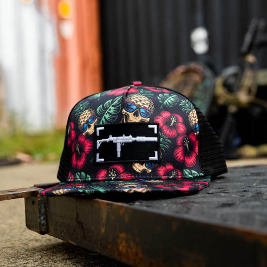 Uzi Patch Black Pineapple Express Flatbill Snapback Hat - One Revolver Surfboards