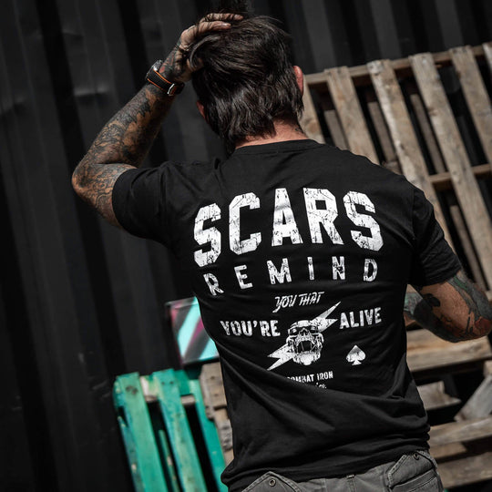 Scars Remind You That You're Alive Men's T-Shirt - One Revolver Surfboards