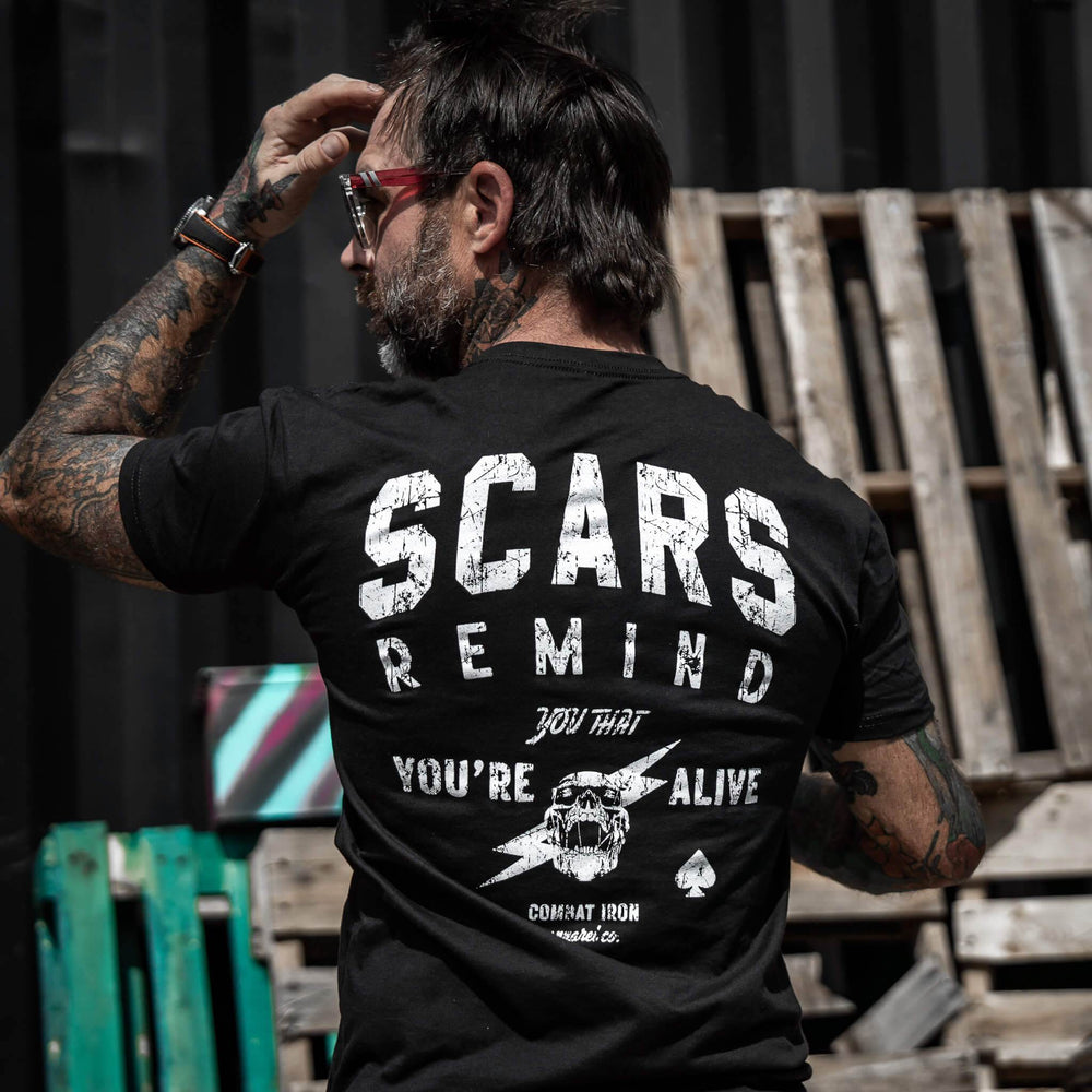 Scars Remind You That You're Alive Men's T-Shirt - One Revolver Surfboards