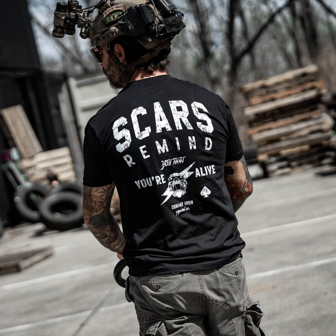 Scars Remind You That You're Alive Men's T-Shirt - One Revolver Surfboards