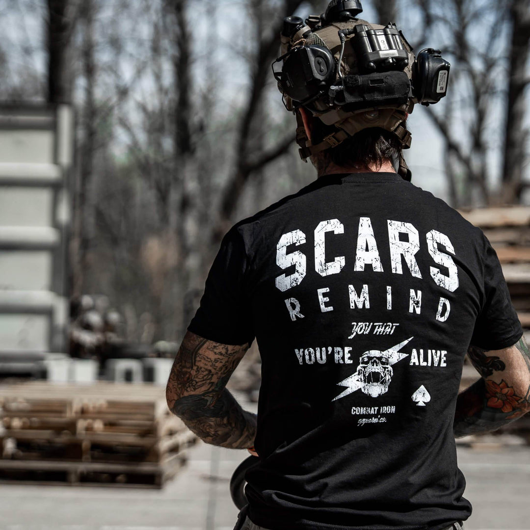 Scars Remind You That You're Alive Men's T-Shirt - One Revolver Surfboards