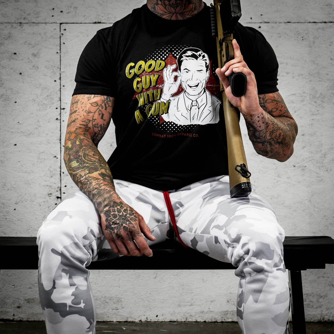 Good Guy With A Gun Comic Men's T-Shirt - One Revolver Surfboards
