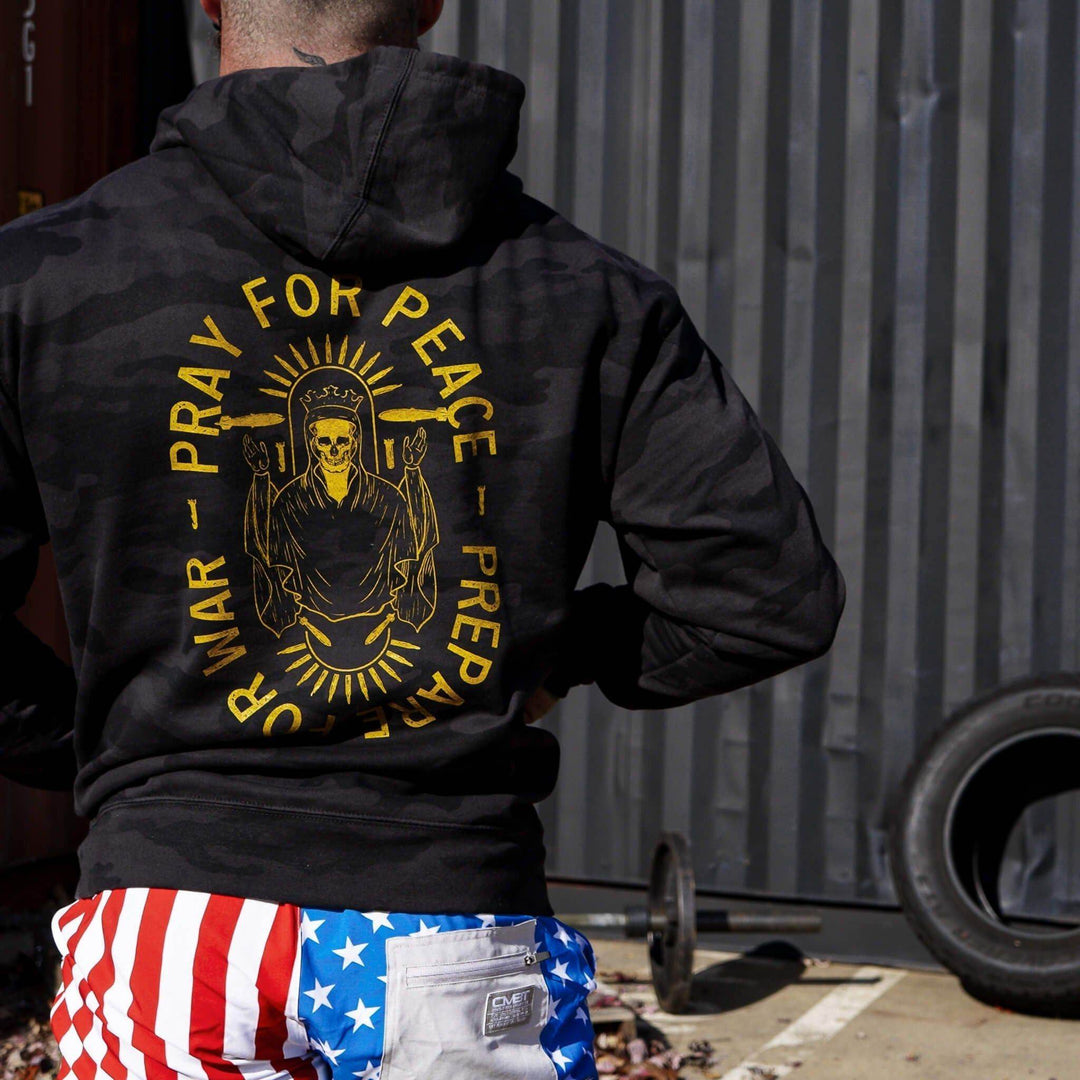 Pray For Peace. Prepare For War. Hoodie - One Revolver Surfboards
