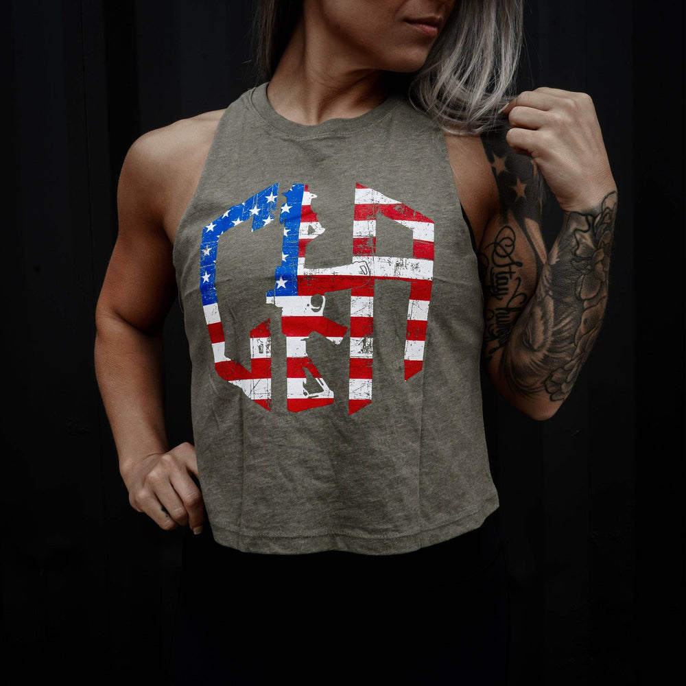 CIA Hex USA Edition Flowy Crop Top - TOP | WOMEN - One Revolver Surfboards