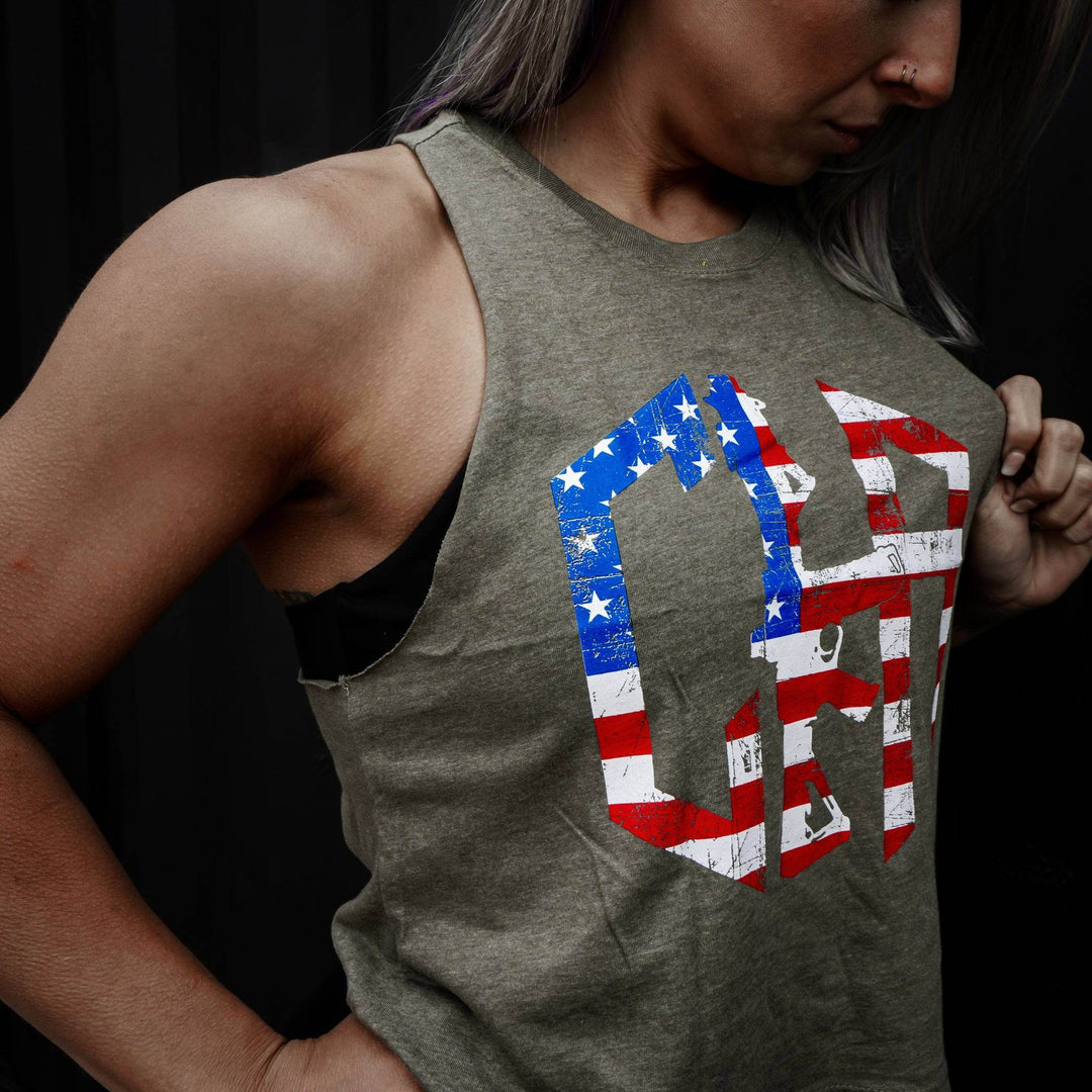 CIA Hex USA Edition Flowy Crop Top - One Revolver Surfboards