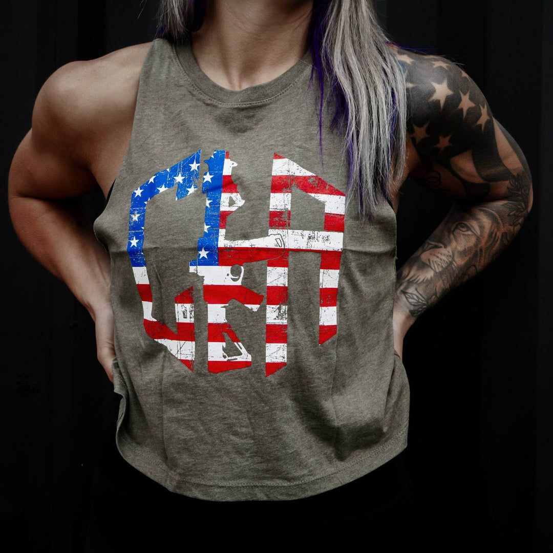 CIA Hex USA Edition Flowy Crop Top - One Revolver Surfboards
