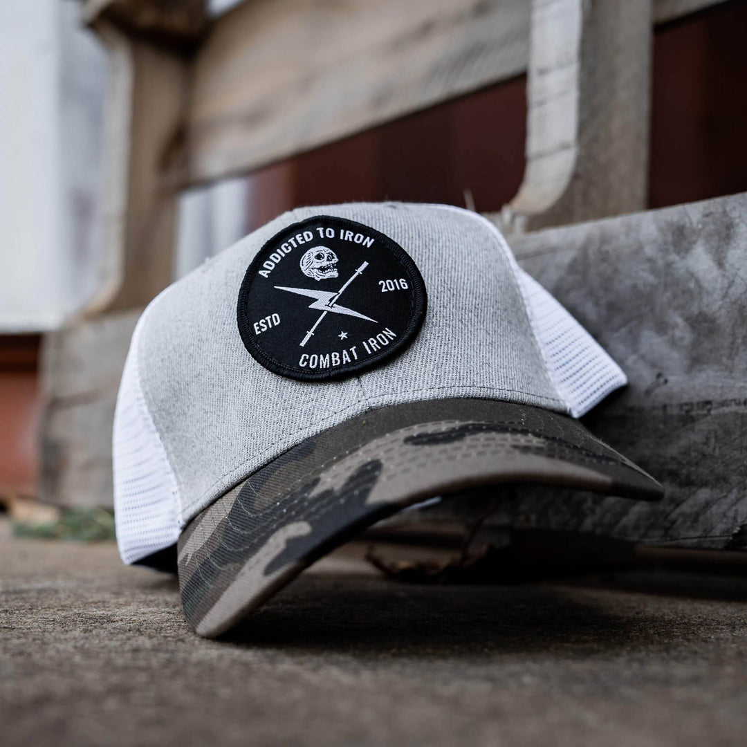 Addicted To Iron Patch Snapback Hat - One Revolver Surfboards