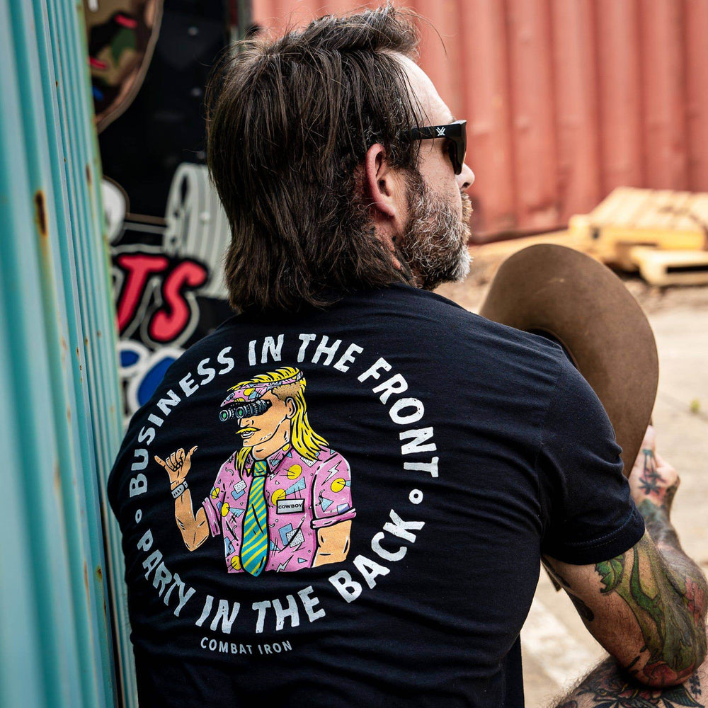 Business In The Front. Party In The Back. Party Men's T-Shirt - One Revolver Surfboards