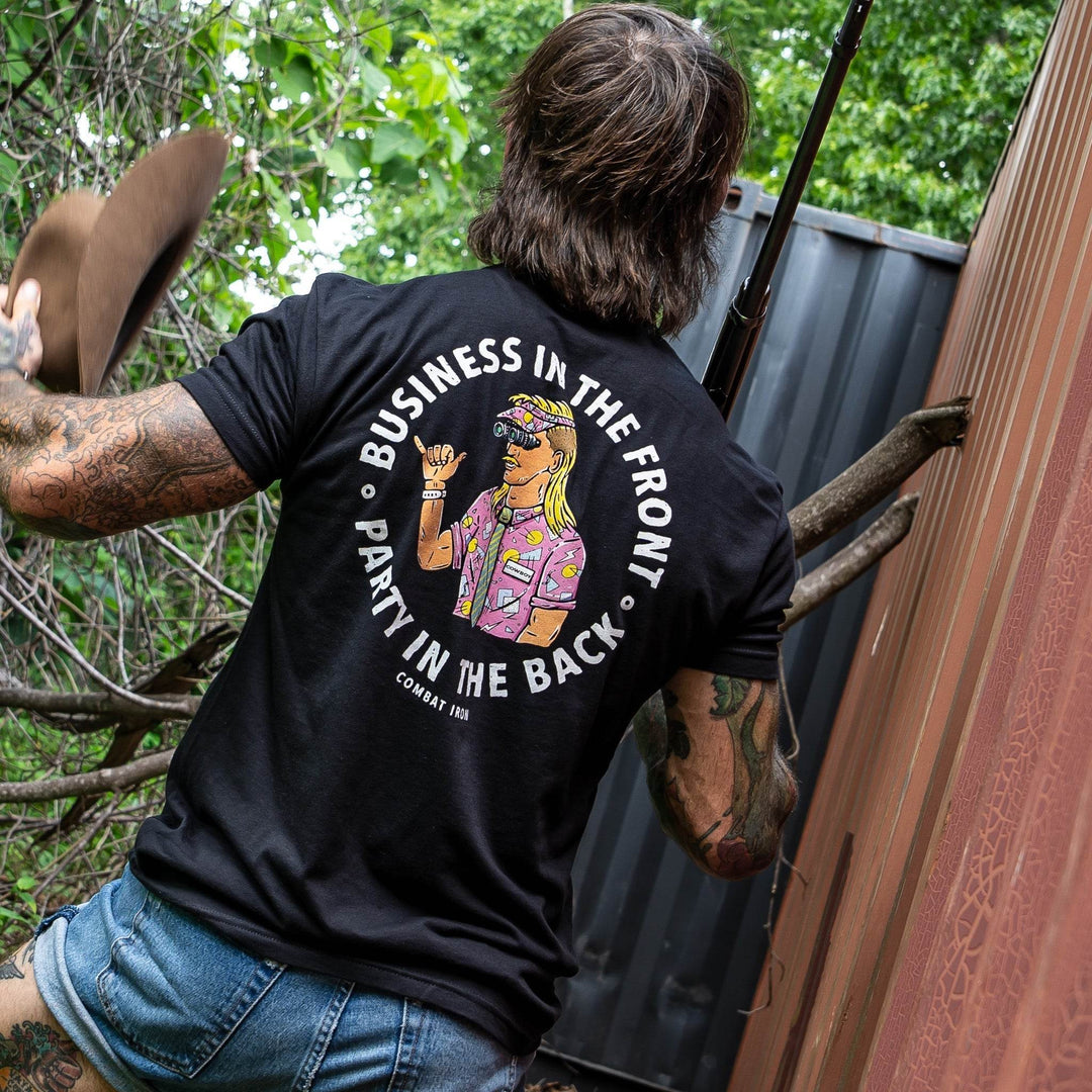 Business In The Front. Party In The Back. Party Men's T-Shirt - One Revolver Surfboards