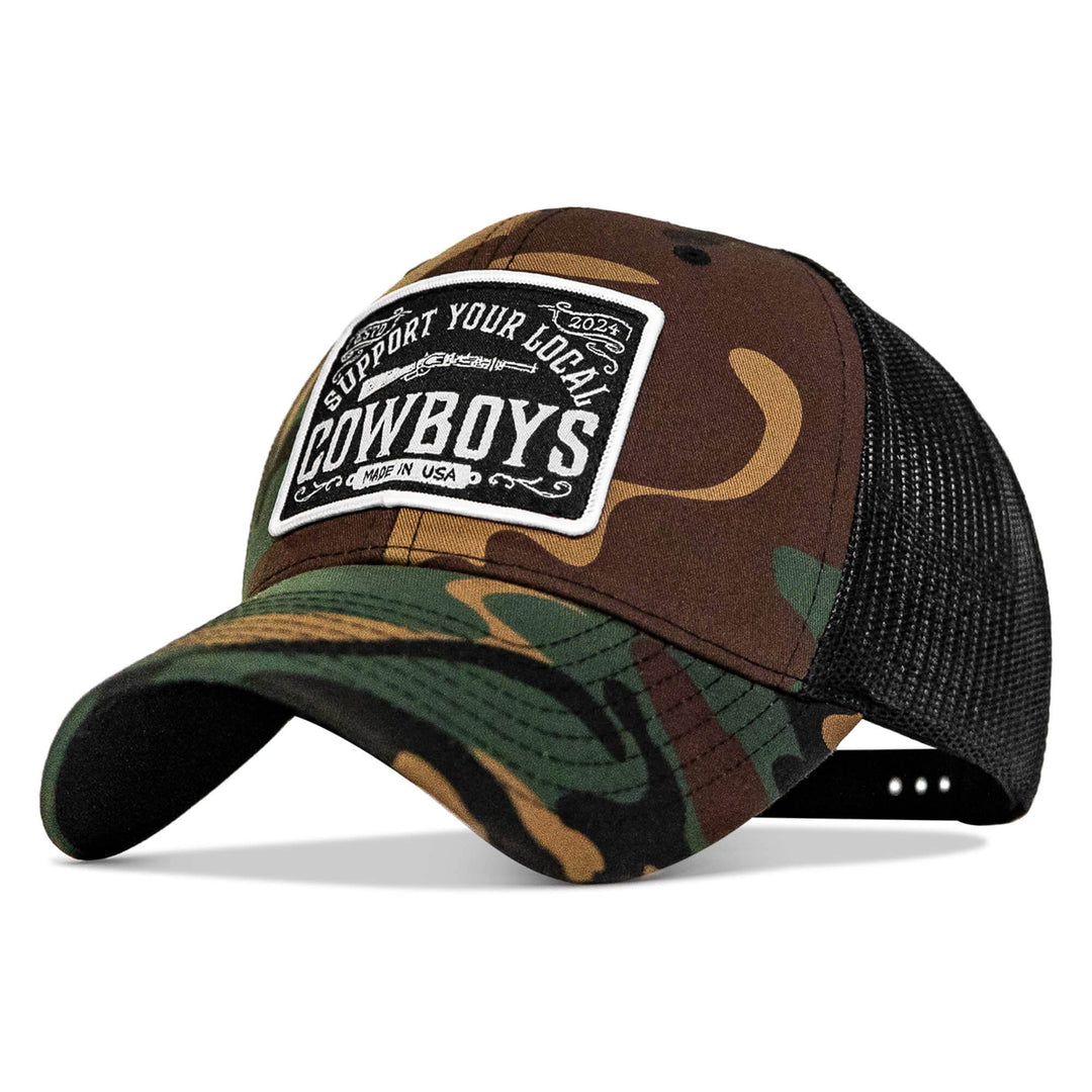 Support Your Local Cowboys Patch Snapback Hat - One Revolver Surfboards