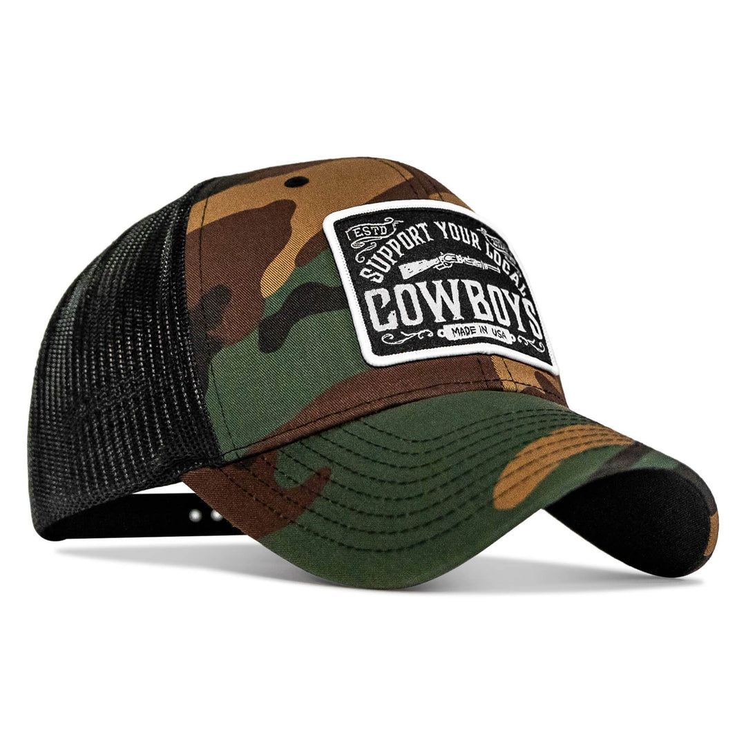 Support Your Local Cowboys Patch Snapback Hat - One Revolver Surfboards