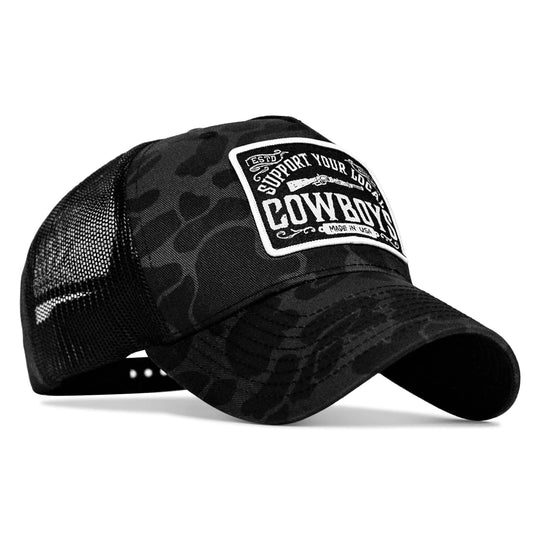 Support Your Local Cowboys Patch Snapback Hat - One Revolver Surfboards