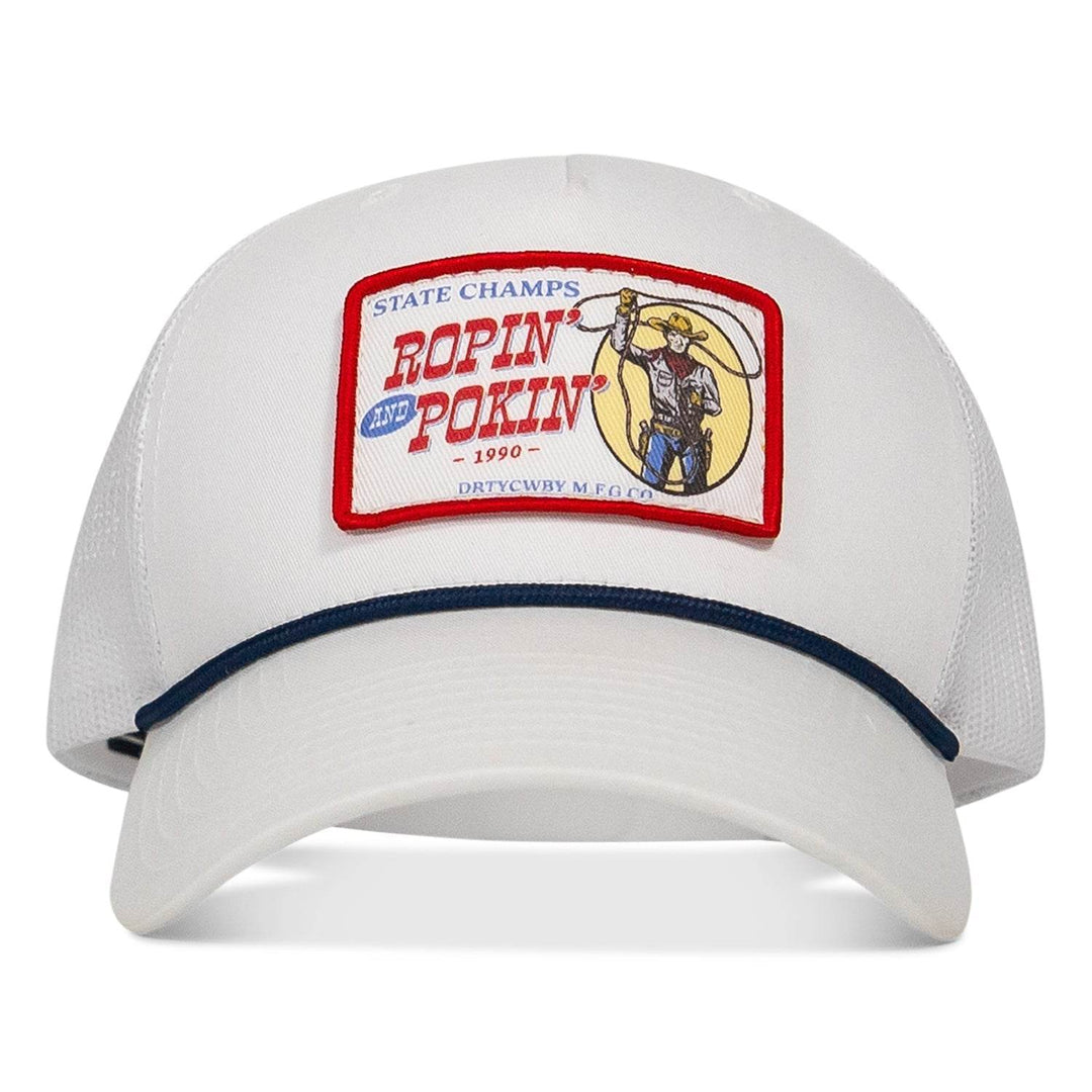 Ropin' and Pokin' Dirty Cowboys Patch Rope SnapBack Hat - One Revolver Surfboards