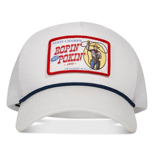 Ropin' and Pokin' Dirty Cowboys Patch Rope SnapBack Hat - One Revolver Surfboards
