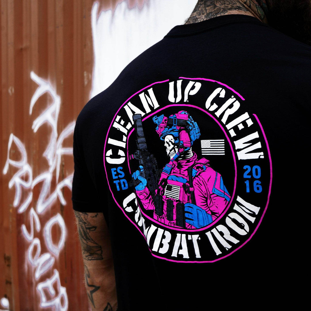 Clean up Crew Operator Skull Men's T-Shirt - One Revolver Surfboards