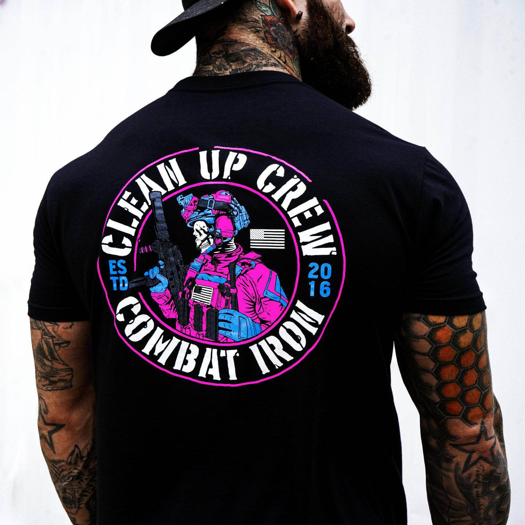 Clean up Crew Operator Skull Men's T-Shirt - One Revolver Surfboards