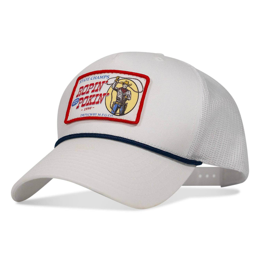 Ropin' and Pokin' Dirty Cowboys Patch Rope SnapBack Hat - One Revolver Surfboards