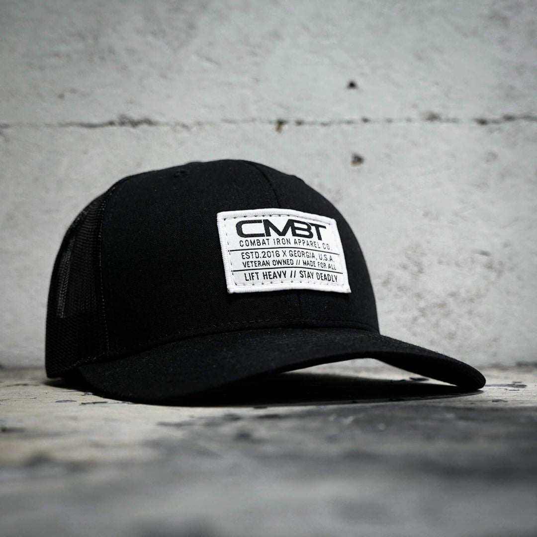 Branded CMBT White Labeled Snapback Hat - One Revolver Surfboards