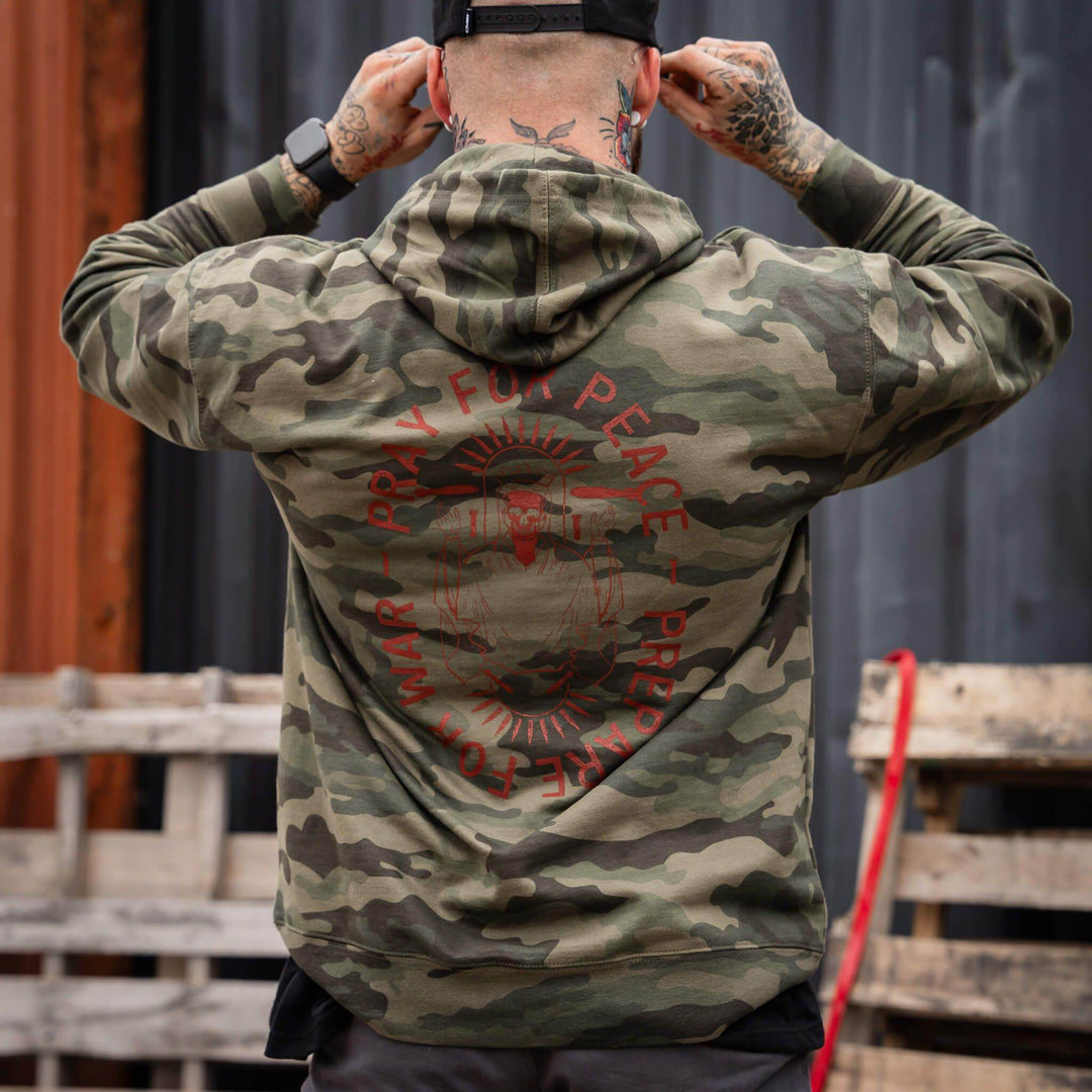 Pray For Peace. Prepare For War. Hoodie - One Revolver Surfboards