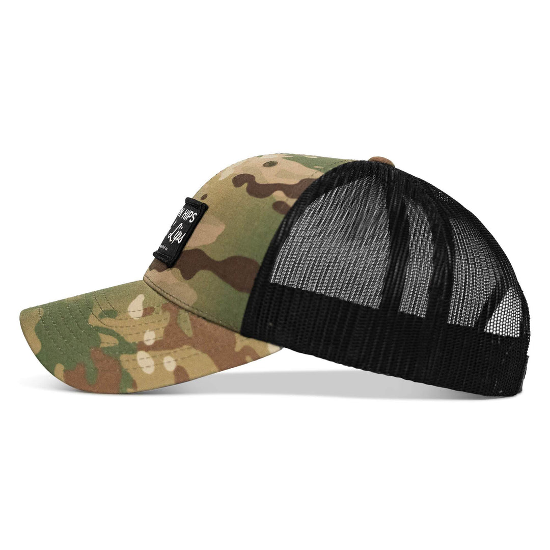 Spreadin' Hips Rippin' Lips Patch Snapback - One Revolver Surfboards