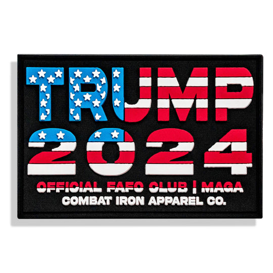Trump 2024 American Flag PVC Patch - One Revolver Surfboards