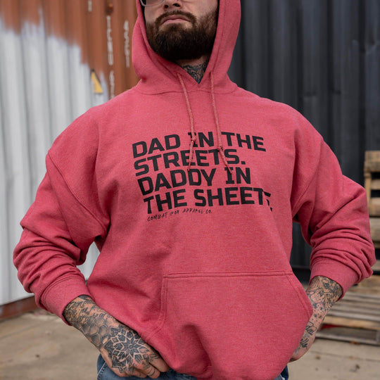 Dad In The Streets. Daddy In The Sheets. Men's Hoodie - One Revolver Surfboards