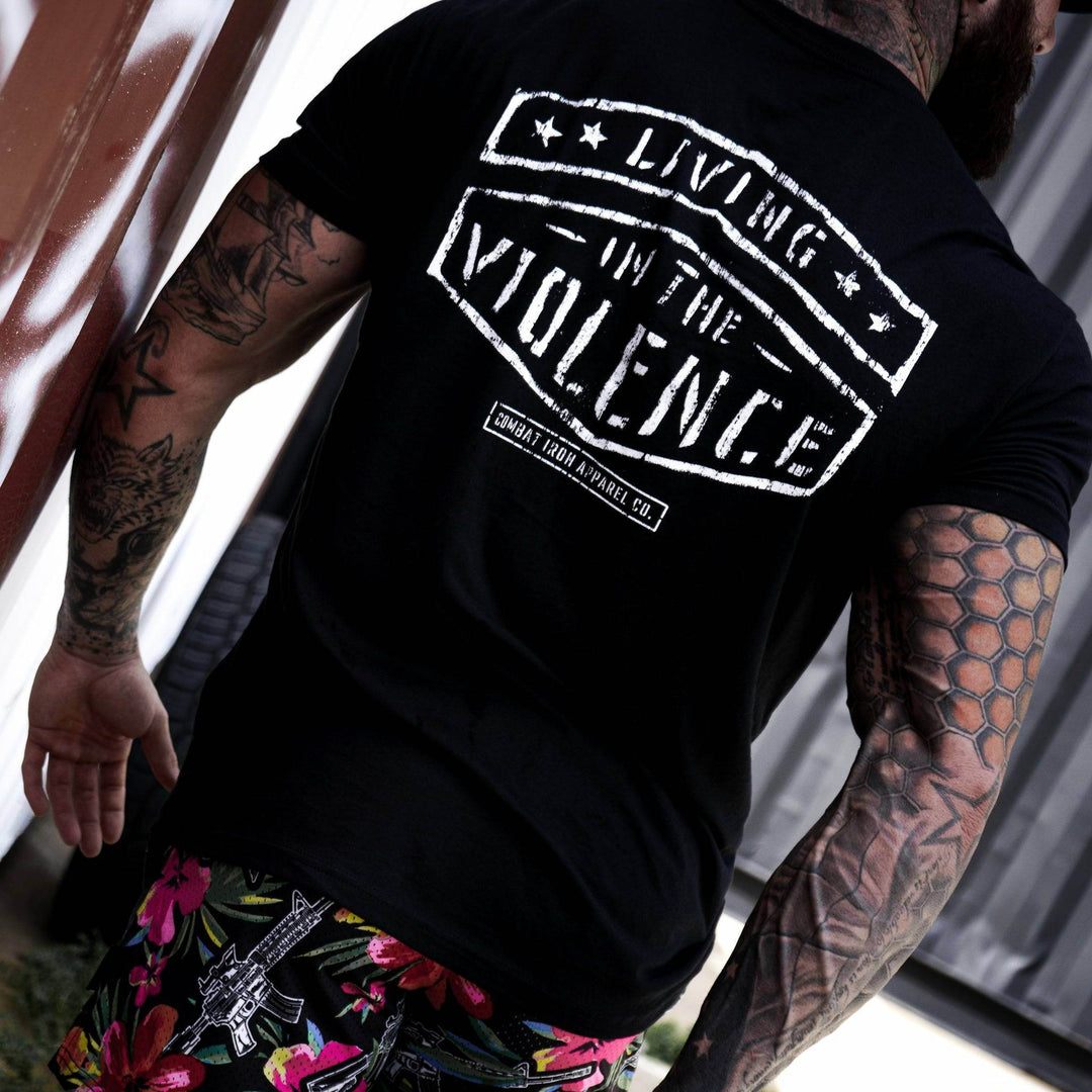 LIVING IN THE VIOLENCE MEN’S T-SHIRT - One Revolver Surfboards
