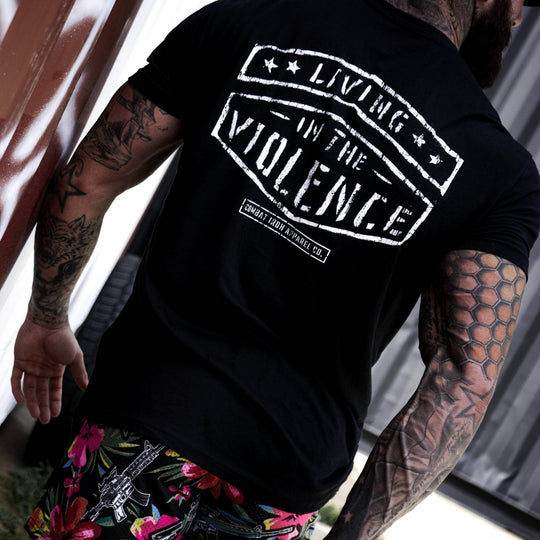 LIVING IN THE VIOLENCE MEN’S T-SHIRT - One Revolver Surfboards