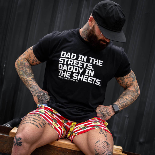 Dad in the Streets. Daddy In the Sheets. Men's T-Shirt - One Revolver Surfboards