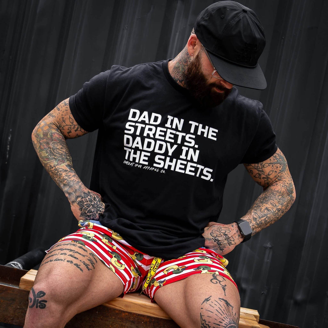 Dad in the Streets. Daddy In the Sheets. Men's T-Shirt - One Revolver Surfboards