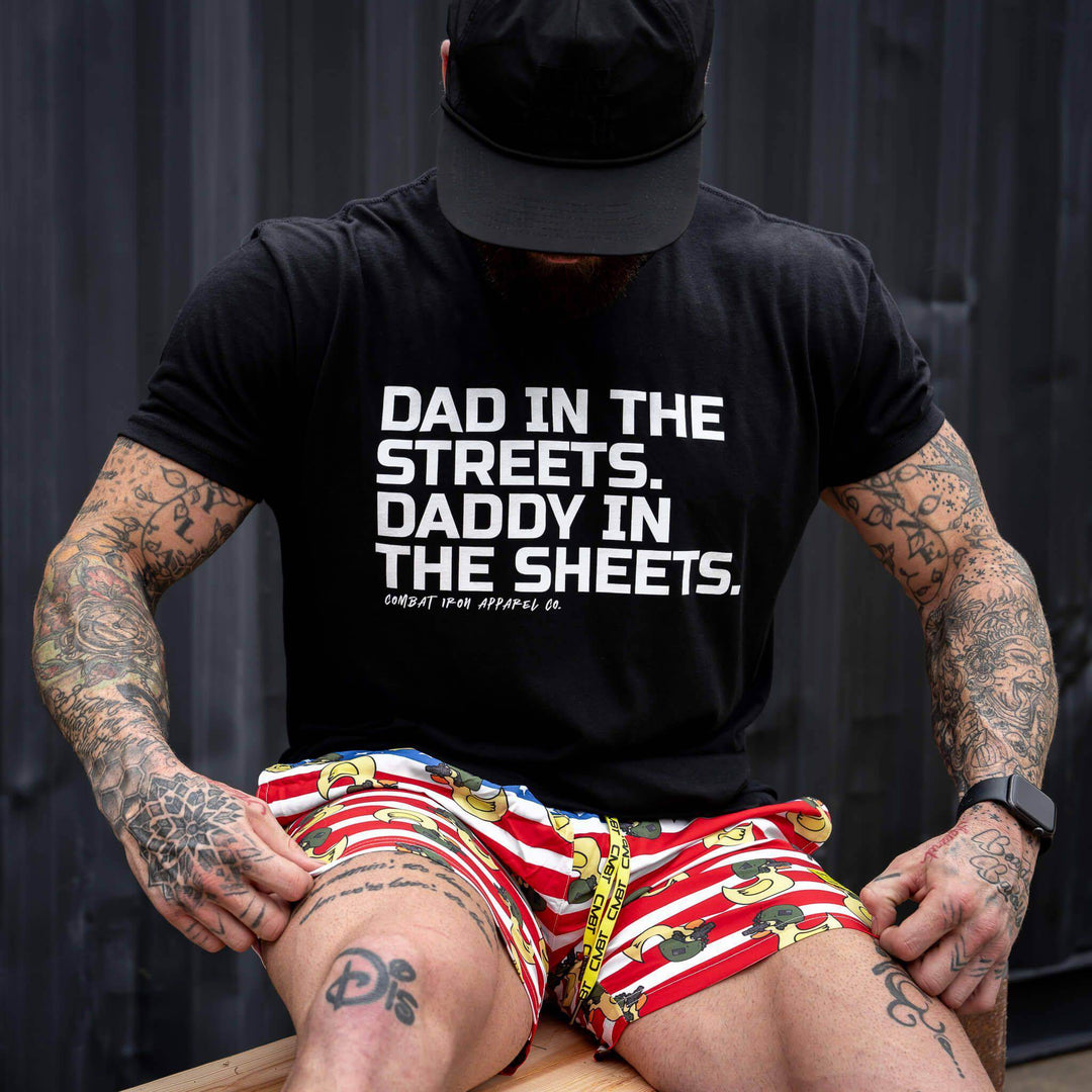 Dad in the Streets. Daddy In the Sheets. Men's T-Shirt - One Revolver Surfboards