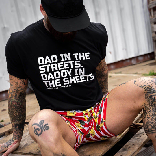 Dad in the Streets. Daddy In the Sheets. Men's T-Shirt - One Revolver Surfboards