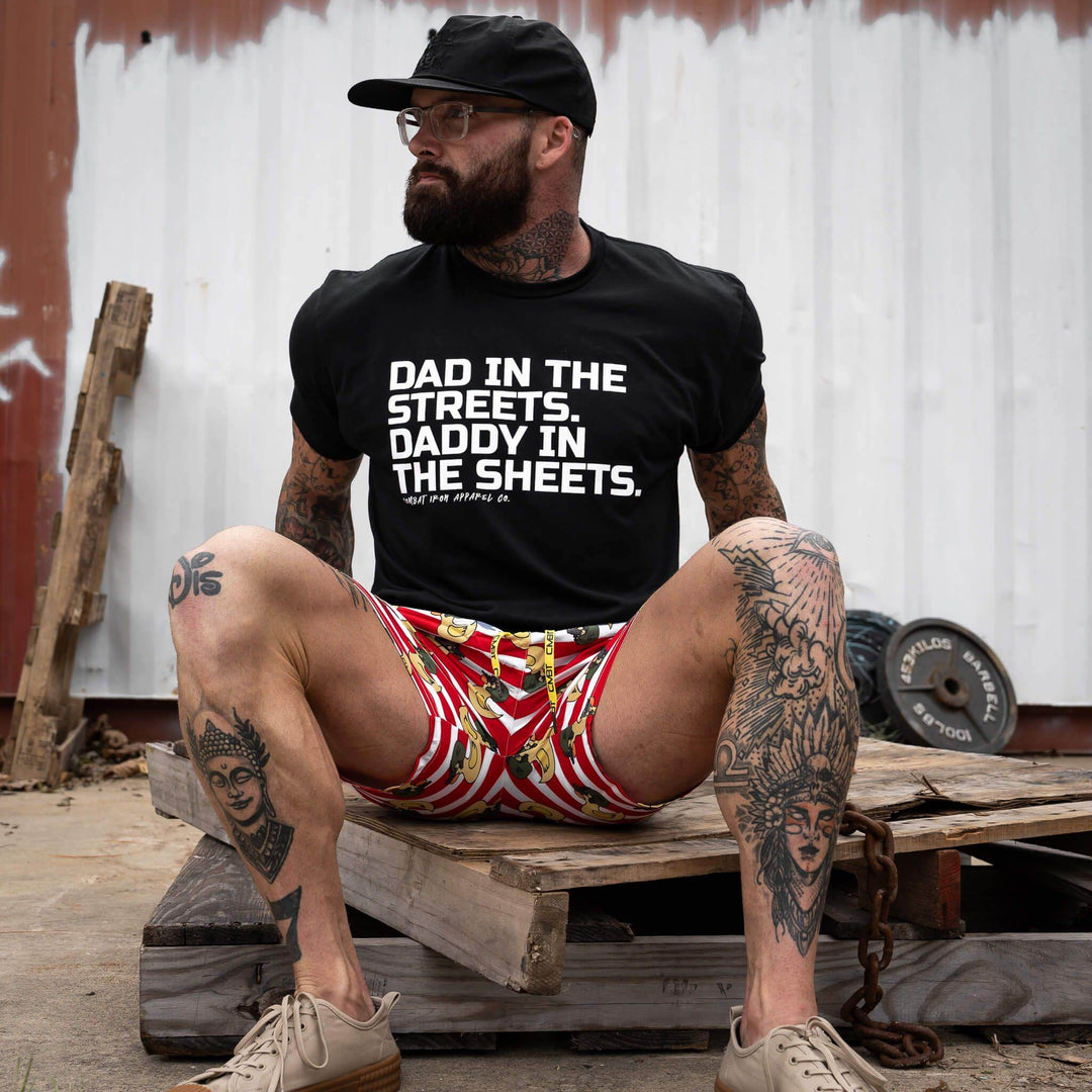 Dad in the Streets. Daddy In the Sheets. Men's T-Shirt - One Revolver Surfboards
