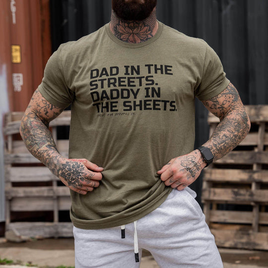 Dad in the Streets. Daddy In the Sheets. Men's T-Shirt - One Revolver Surfboards