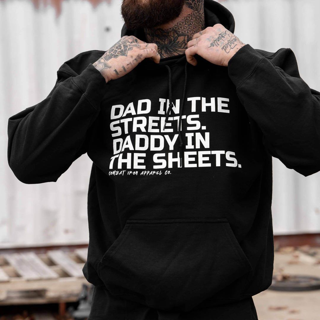 Dad In The Streets. Daddy In The Sheets. Men's Hoodie - One Revolver Surfboards