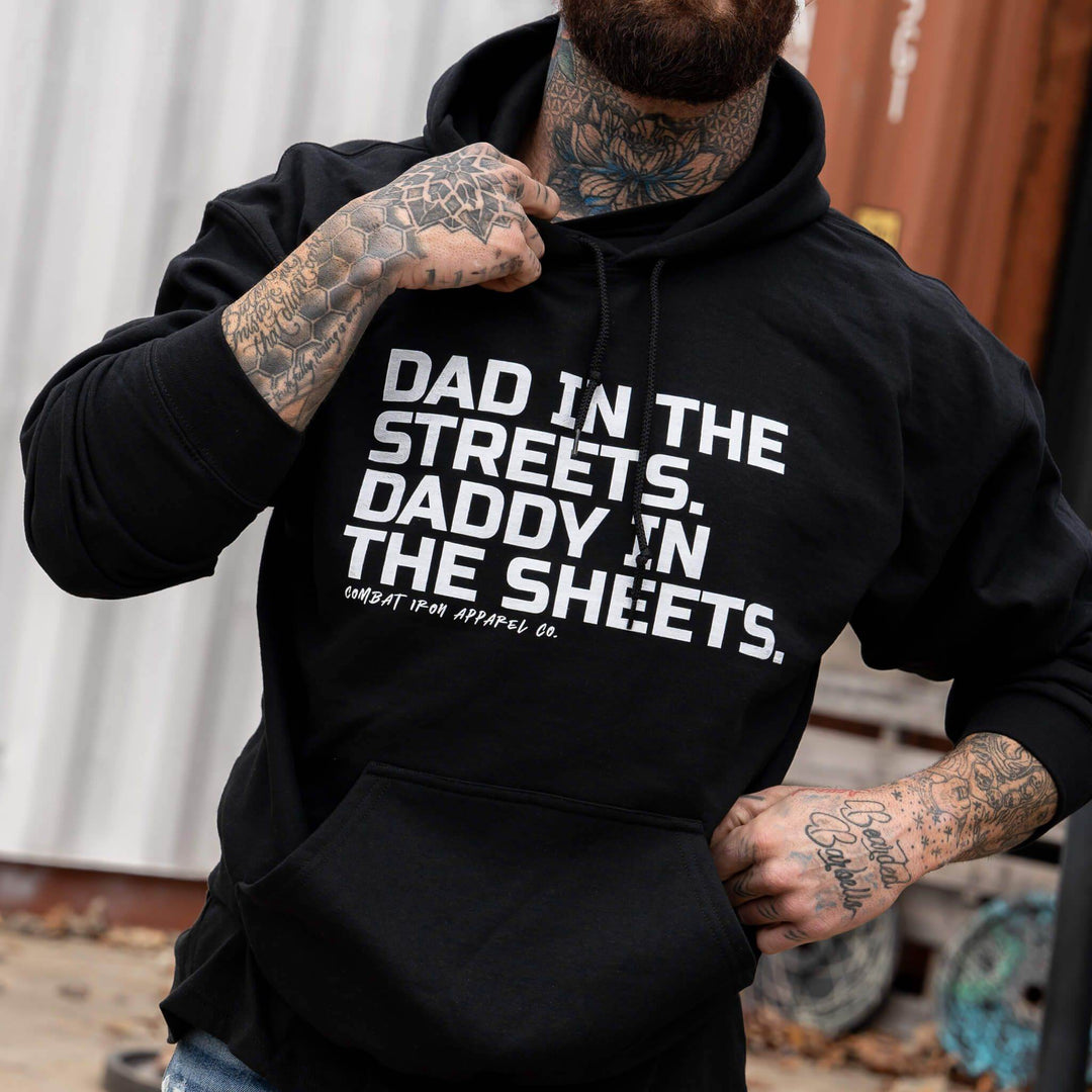 Dad In The Streets. Daddy In The Sheets. Men's Hoodie - One Revolver Surfboards